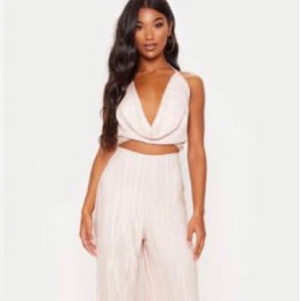 Pink halter jumpsuit *SOLD*